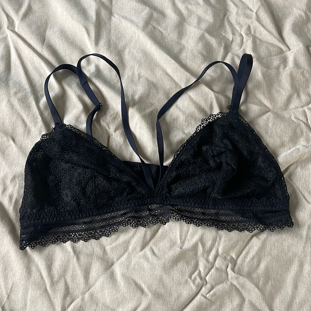 Black lace bralette